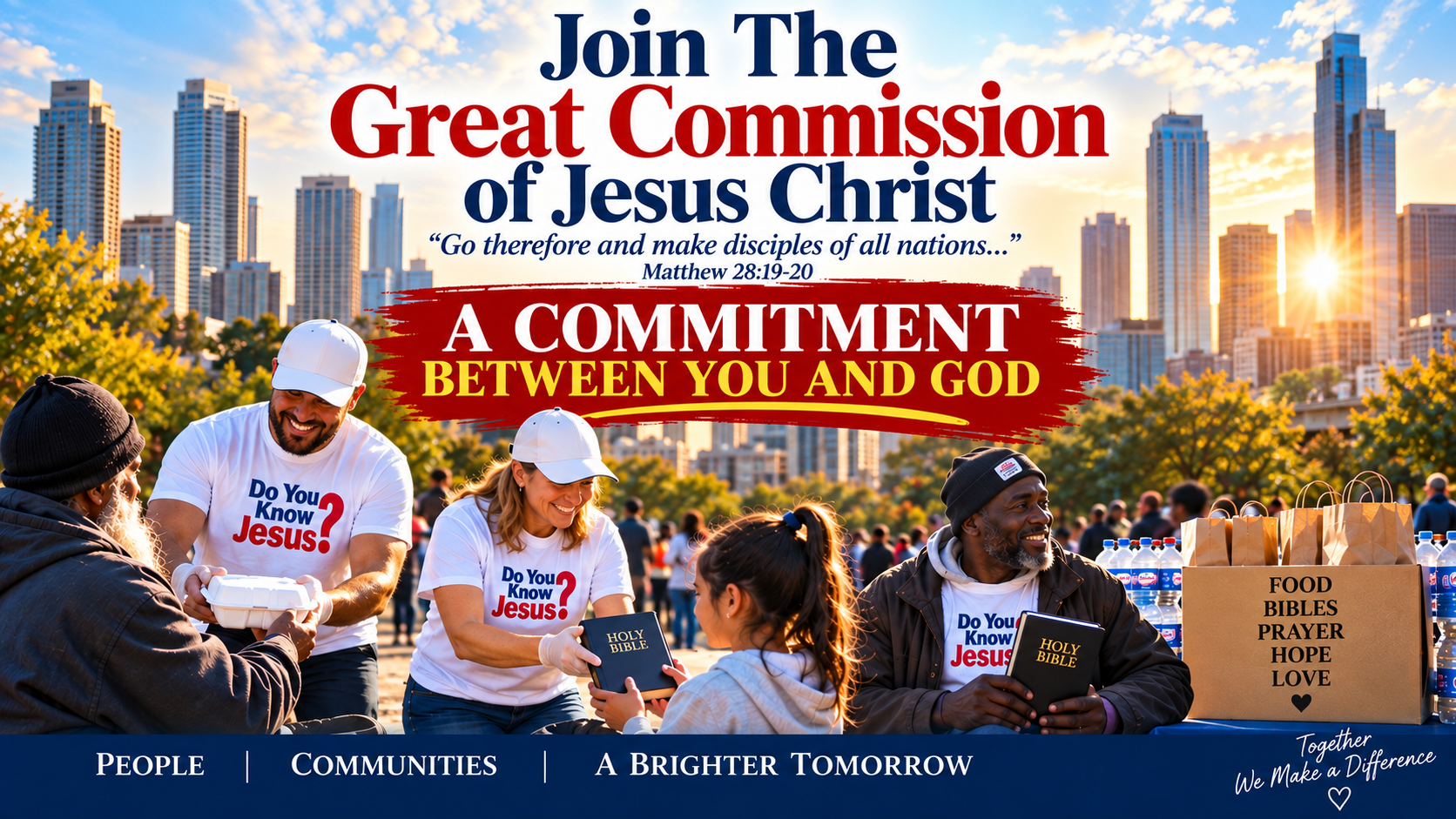Join The Great Commission of Jesus Christ — A Commitment Between You and God — People, Communities, A Brighter Tomorrow